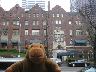 Mr Monkey looking at the Rainier Club