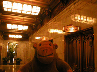 Mr Monkey in the lobby of Smith Tower