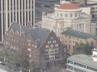 The Rainier Club and the First United Methodist Church viewed from the Smith Tower