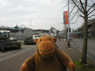 Mr Monkey heading towards the Washington State Ferry terminal