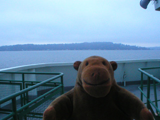 Mr Monkey looking at Bainbridge Island