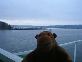 Mr Monkey looking at the entrance to Eagle Harbour