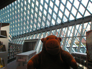 Mr Monkey at books on level 3