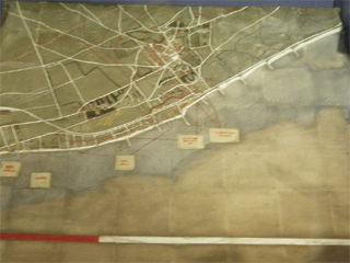 A section of a planning map showing one of the Overlord beaches