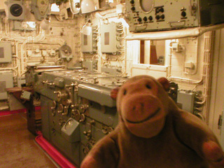 Mr Monkey looking into the 6 inch Transmission Station