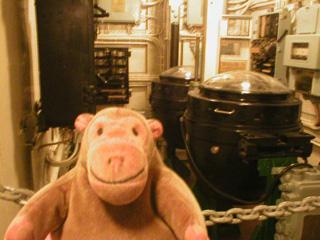 Mr Monkey looking at the gyrocompass