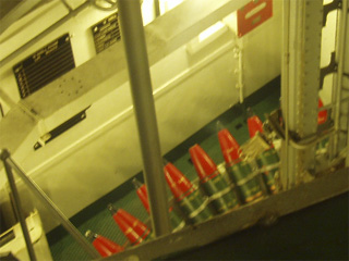 Shells in the shell room beneath the B turret barbette