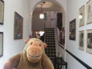 Mr Monkey in the entrance hall of 48 Doughty Street