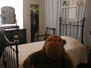Mr Monkey looking around the back bedroom