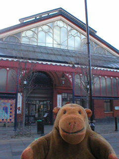 Mr Monkey outside the Manchester Craft and Design Centre