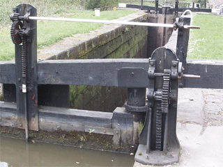 The mechanism of the upper lock gate
