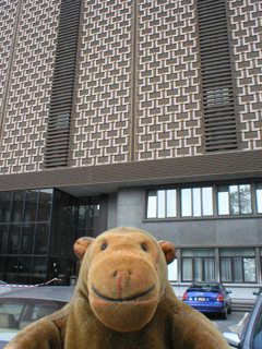 Mr Monkey outside the Institute of Natural Sciences