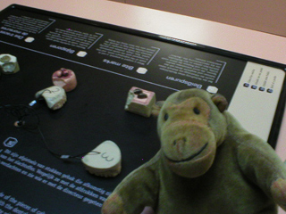 Mr Monkey examining teethmarks in half-eaten pastries