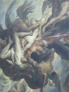 A detail of The Fall of the Rebel Angels