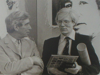Herge talking to Andy Warhol