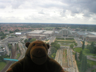 Mr Monkey looking down on the Parc des Expositions