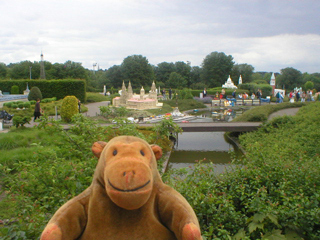 Mr Monkey looking across Mini-Europe