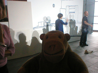 Mr Monkey watching Jackson Pollock and Lee Krasner argue musically