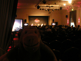 Mr Monkey watching the Du Maurier panel