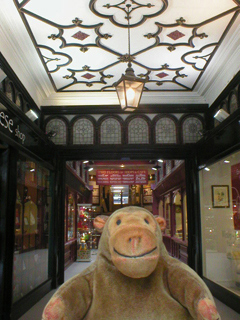 Mr Monkey in the entrance of the Westminster Arcade