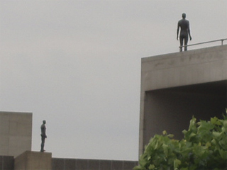 Two Antony Gormleys on the South Bank Centre