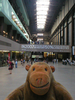 Mr Monkey in the Turbine Hall of the Tate Modern