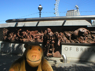 Mr Monkey looking at the Fighter Command side of the monument