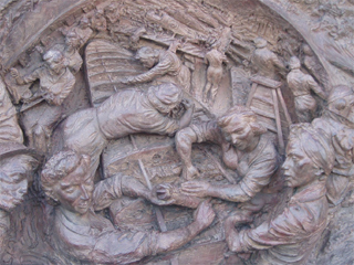 Women workers on the monument