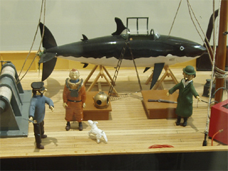 TinTin and his friends aboard the Sirius