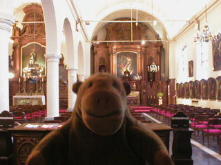 Mr Monkey inside the Capucin Church