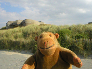 Mr Monkey looking at an abandoned R671 bunker