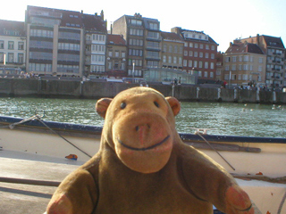 Mr Monkey looking at the western side of the harbour from the ferry