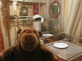 Mr Monkey looking at the galley