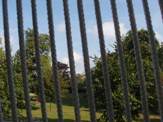 The cables on the Serpentine Gallery Pavilion