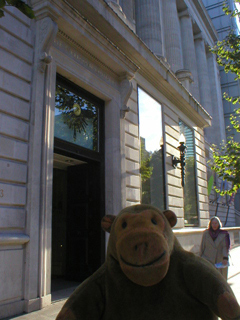 Mr Monkey outside the Wellcome Collection