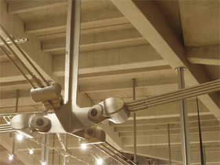 The ceiling of the auditorium