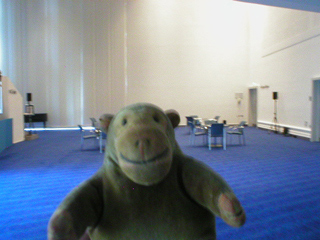 Mr Monkey looking around the Barbirolli room