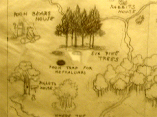 Part of Shepard's map for Winnie the Pooh