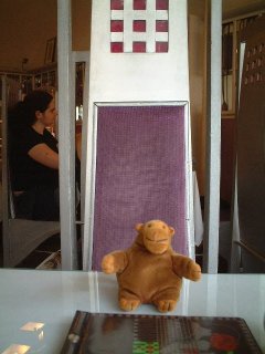 Mr Monkey inside the Willow Tea Rooms
