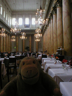 Mr Monkey in the main room of the Assembly Rooms