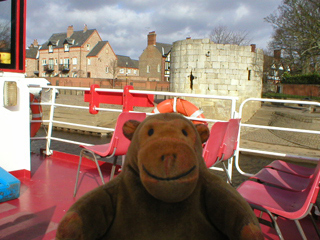 Mr Monkey looking at St Mary's Tower