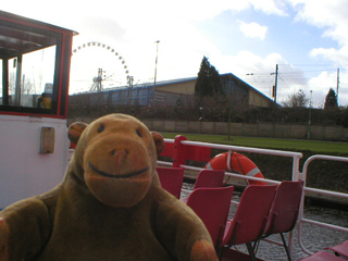 Mr Monkey looking at the National Railway Museum