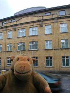 Mr Monkey looking at the garden wing of the Royal York Hotel