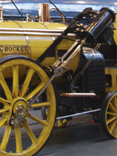 The working parts of the replica Rocket