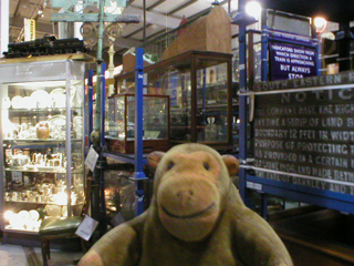 Mr Monkey looking around the Warehouse
