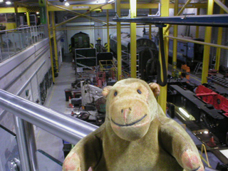 Mr Monkey looking down on the Works
