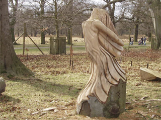 The wood fairy carving