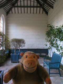 Mr Monkey inside the Orangery