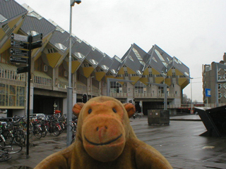 Mr Monkey looking at the Kijkkubus