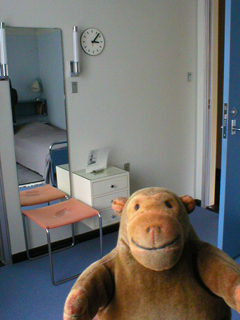 Mr Monkey looking around Magdalena Sonneveld's bedroom